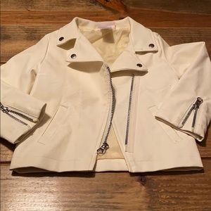 White leather jacket toddler